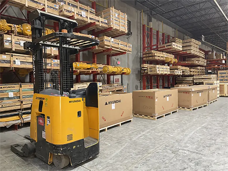 Hyundai Stand-Up Electric Counterbalance Forklift Application