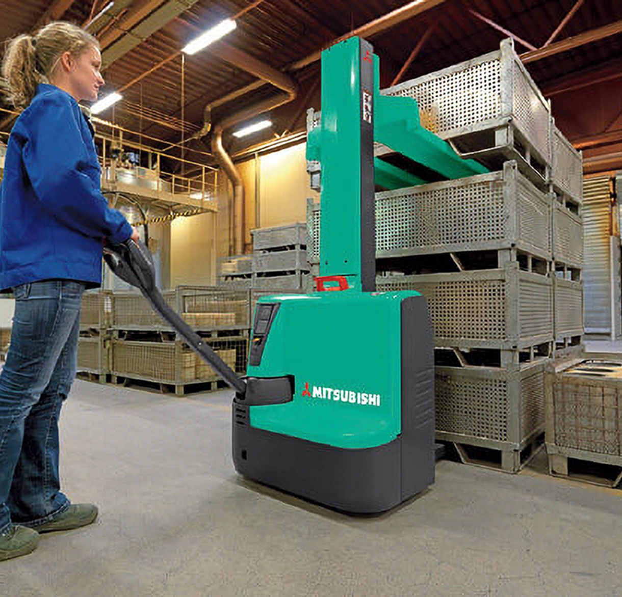 Mitsubishi Walkie Pallet Stacker – Application